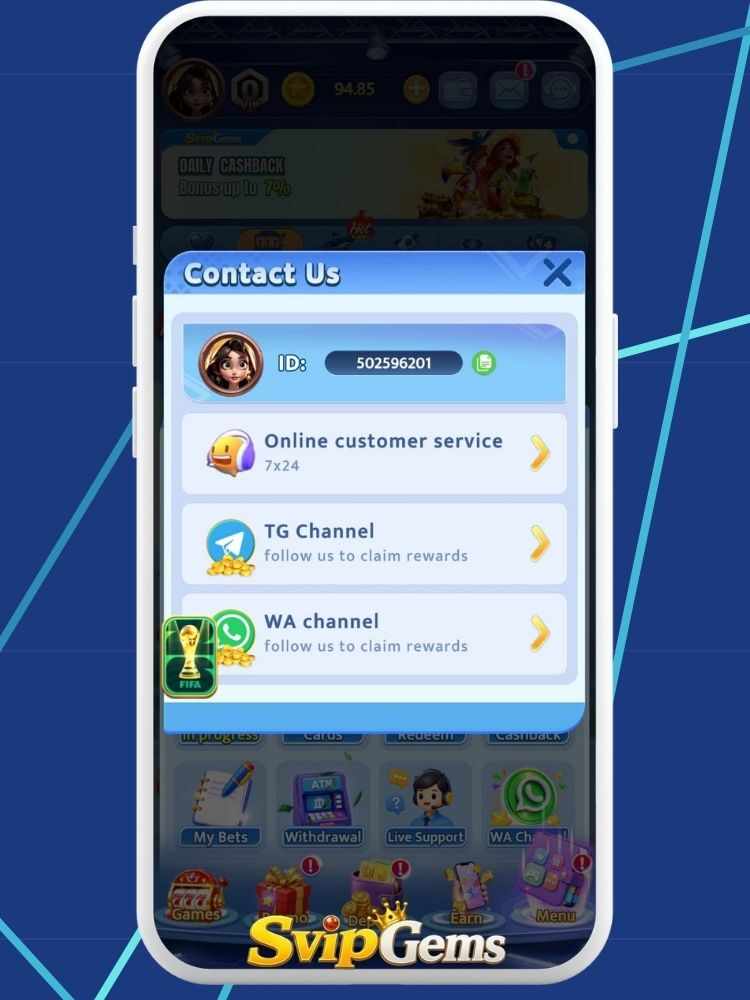 Svip Gems Game APK Customer Service